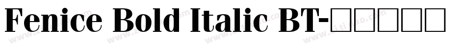 Fenice Bold Italic BT字体转换